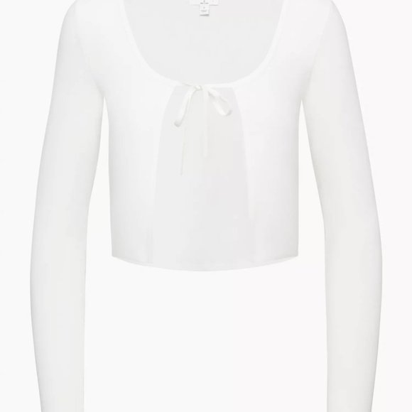 Sunday Best Samantha Cardigan Tie-front in White - Picture 1 of 6